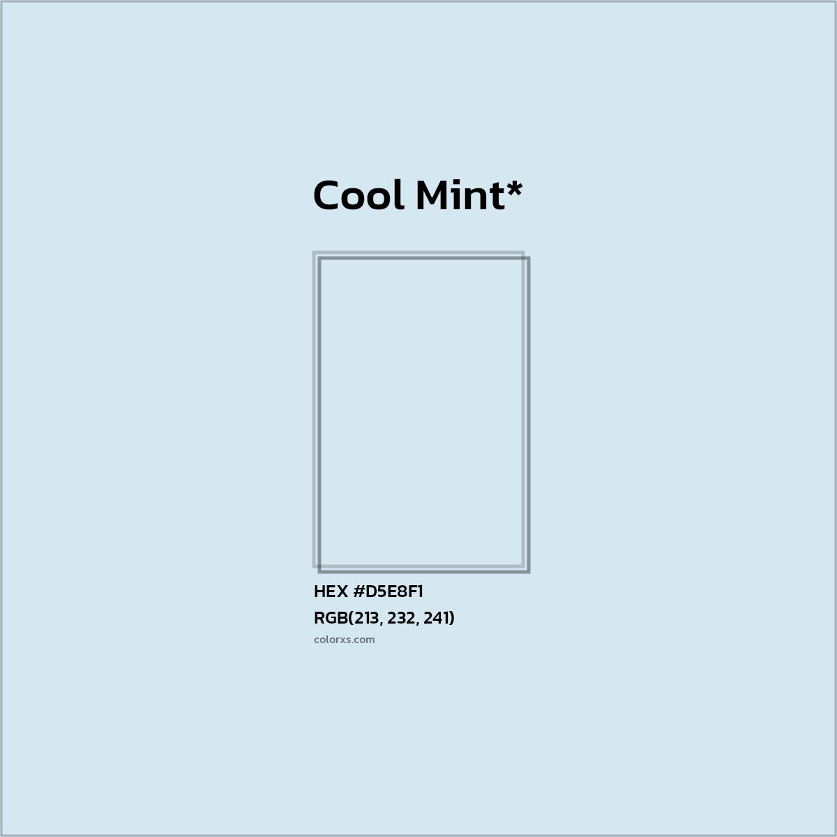 HEX #D5E8F1 Color Name, Color Code, Palettes, Similar Paints, Images