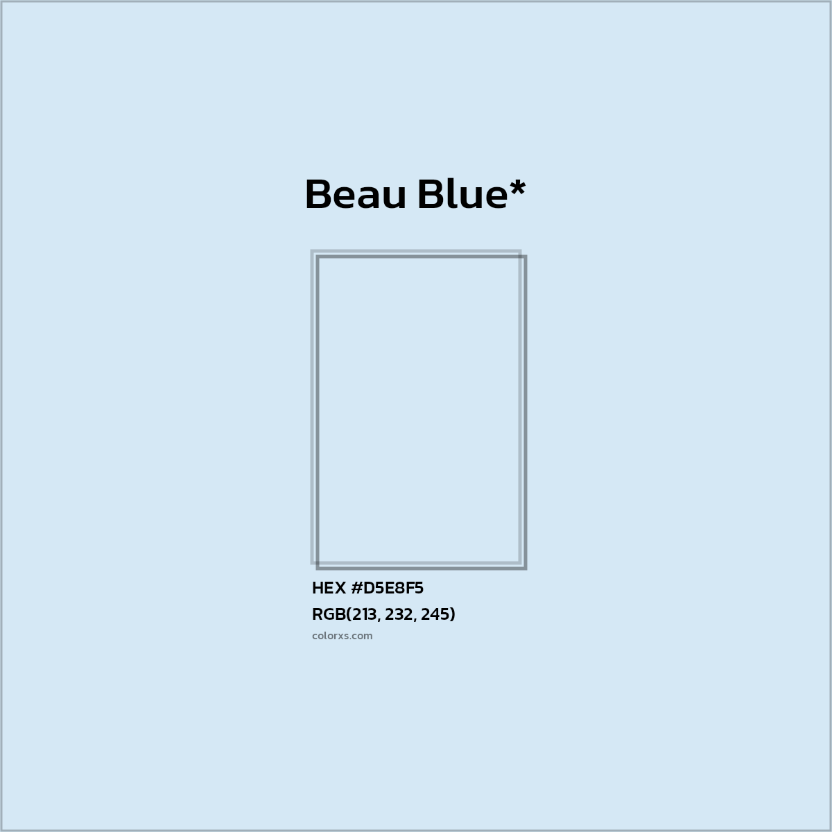 HEX #D5E8F5 Color Name, Color Code, Palettes, Similar Paints, Images
