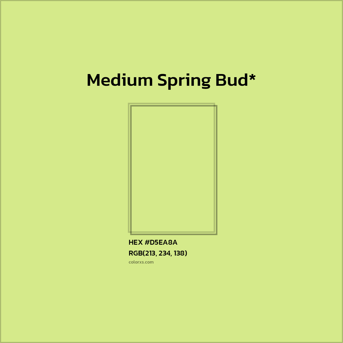 HEX #D5EA8A Color Name, Color Code, Palettes, Similar Paints, Images