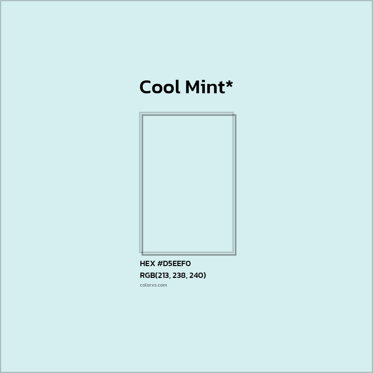 HEX #D5EEF0 Color Name, Color Code, Palettes, Similar Paints, Images