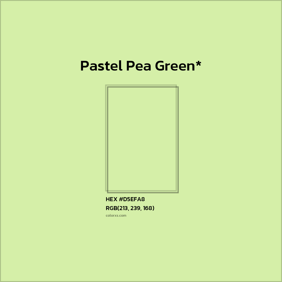 HEX #D5EFA8 Color Name, Color Code, Palettes, Similar Paints, Images