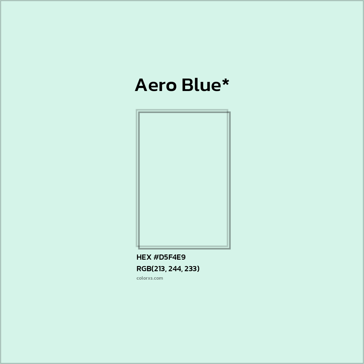 HEX #D5F4E9 Color Name, Color Code, Palettes, Similar Paints, Images