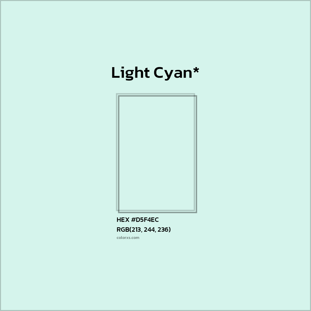 HEX #D5F4EC Color Name, Color Code, Palettes, Similar Paints, Images