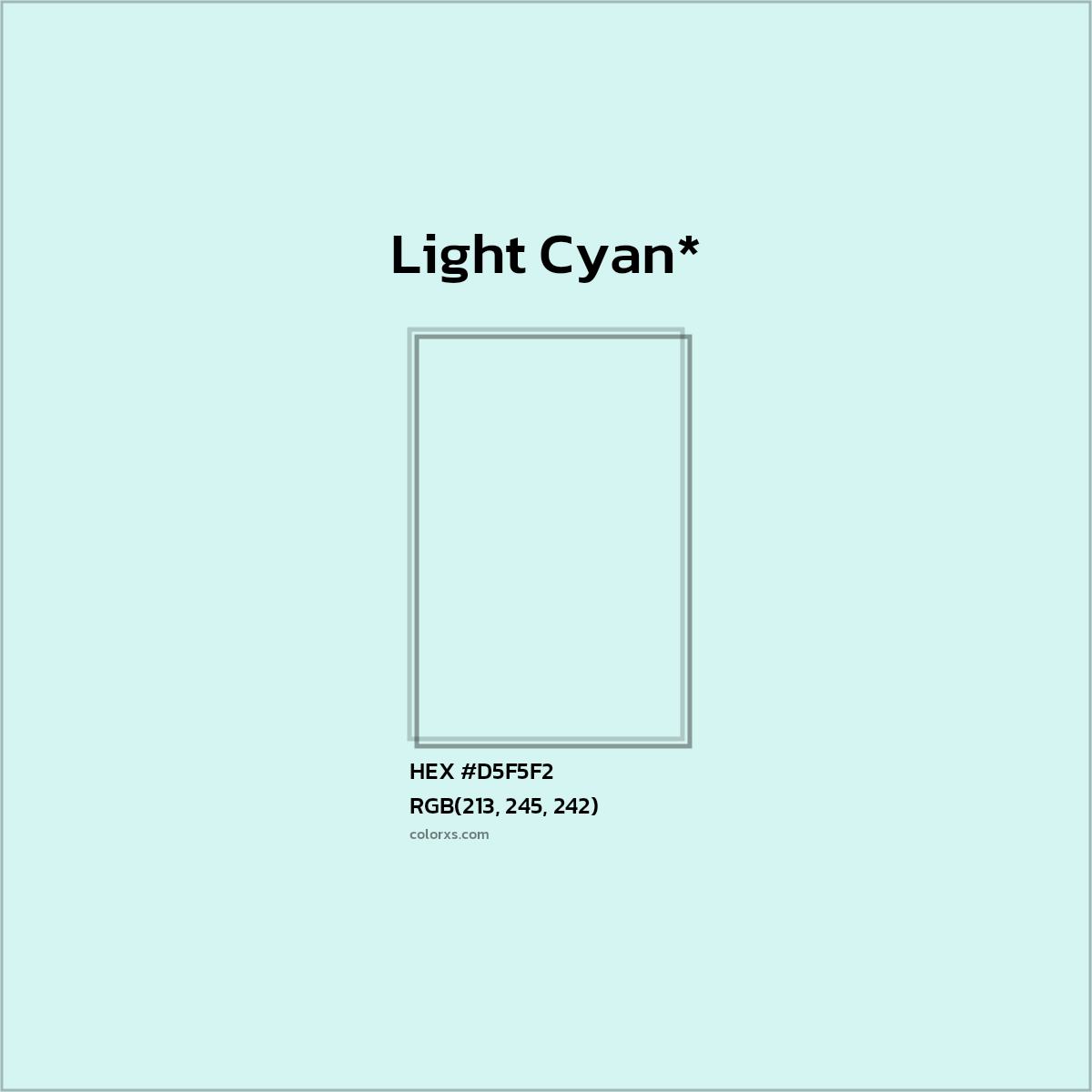 HEX #D5F5F2 Color Name, Color Code, Palettes, Similar Paints, Images