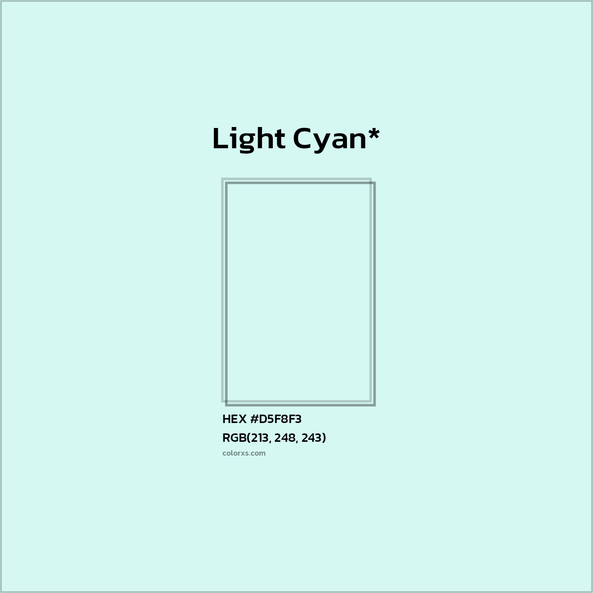 HEX #D5F8F3 Color Name, Color Code, Palettes, Similar Paints, Images