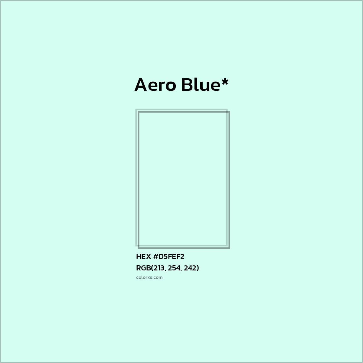 HEX #D5FEF2 Color Name, Color Code, Palettes, Similar Paints, Images