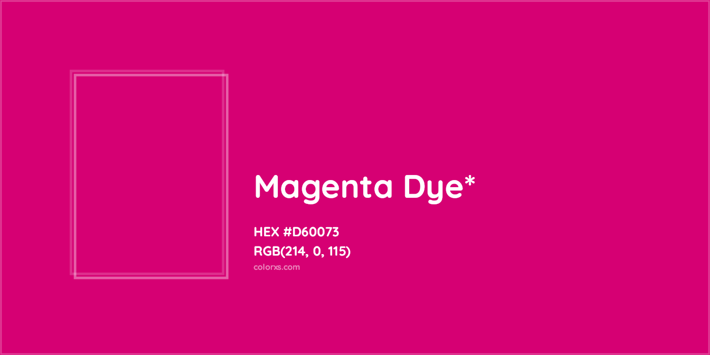 HEX #D60073 Color Name, Color Code, Palettes, Similar Paints, Images