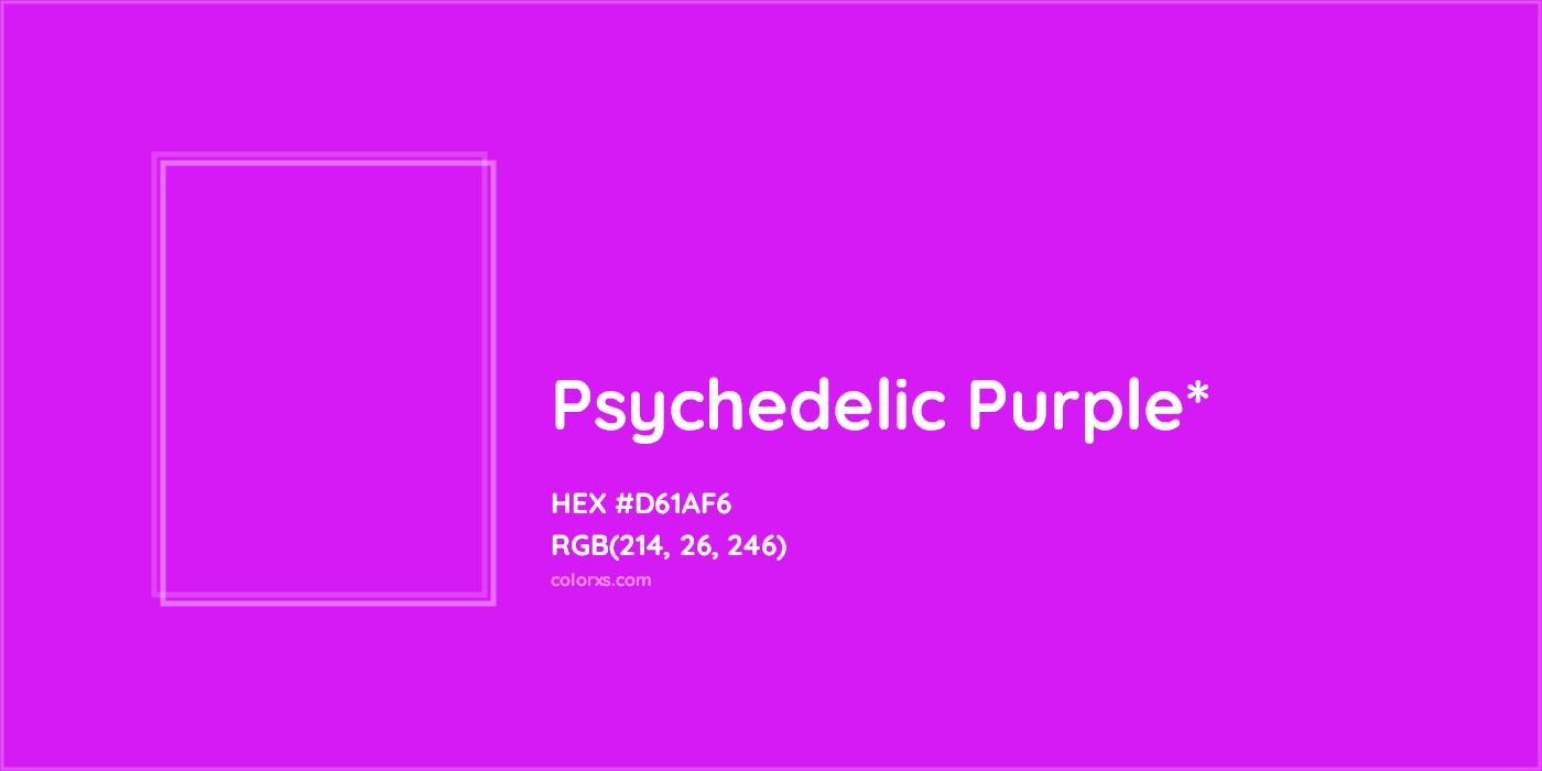 HEX #D61AF6 Color Name, Color Code, Palettes, Similar Paints, Images