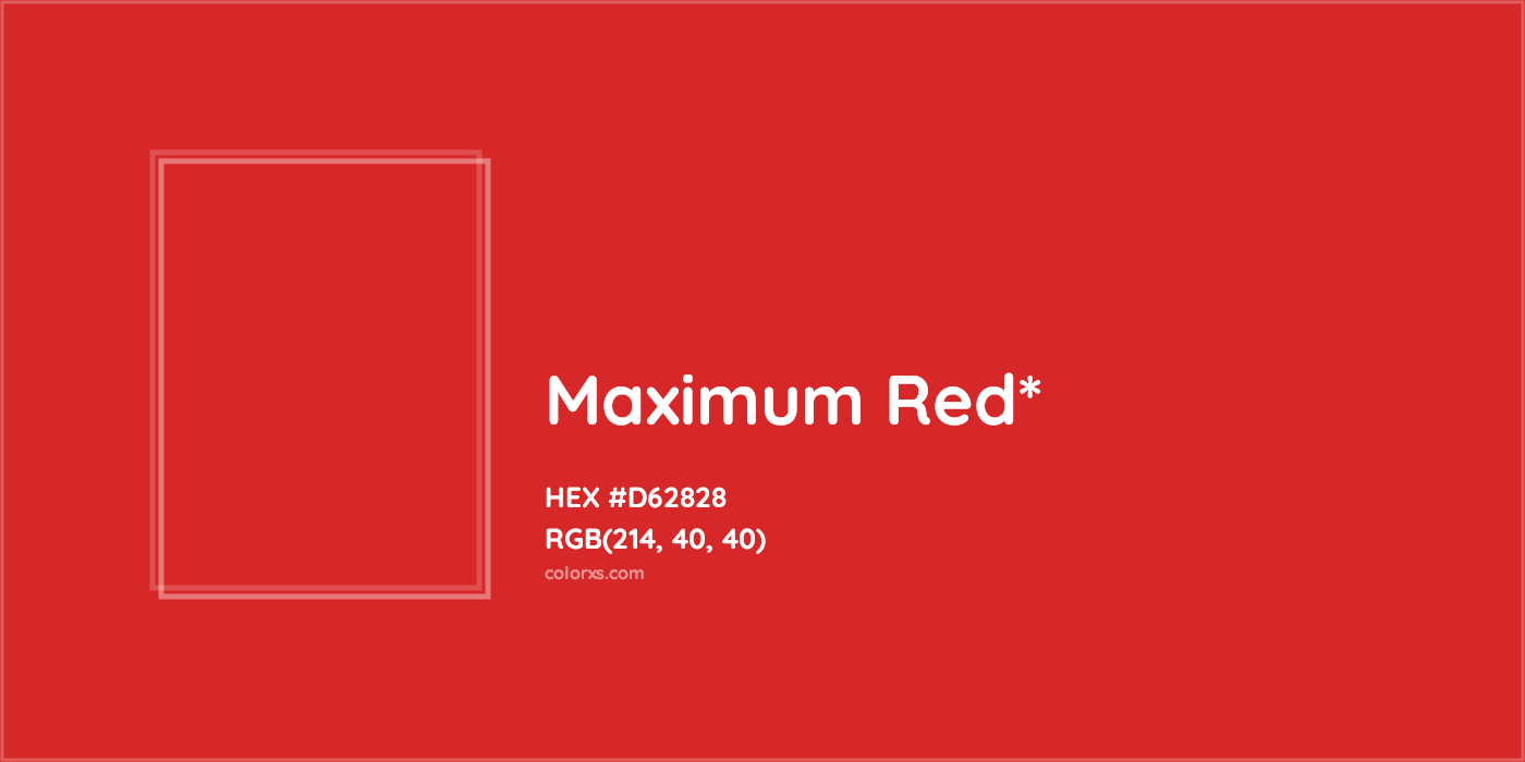 HEX #D62828 Color Name, Color Code, Palettes, Similar Paints, Images