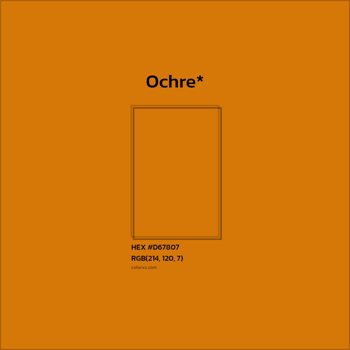 HEX #D67807 Color Name, Color Code, Palettes, Similar Paints, Images