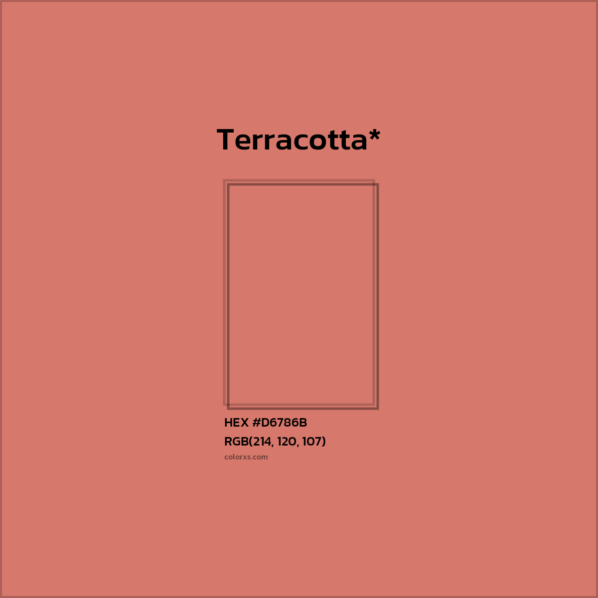 HEX #D6786B Color Name, Color Code, Palettes, Similar Paints, Images