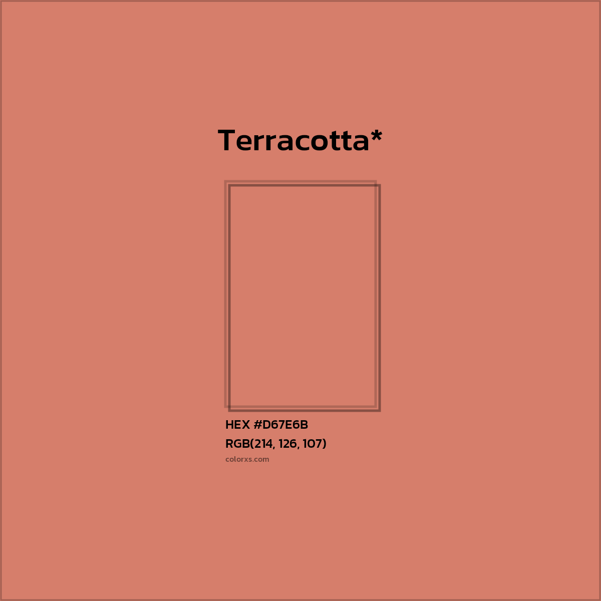 HEX #D67E6B Color Name, Color Code, Palettes, Similar Paints, Images