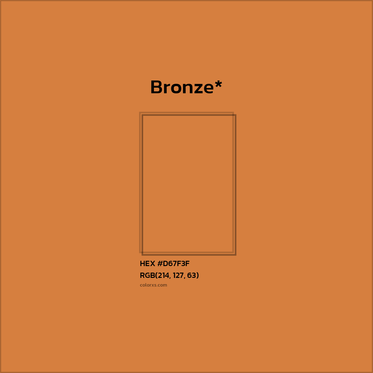 HEX #D67F3F Color Name, Color Code, Palettes, Similar Paints, Images