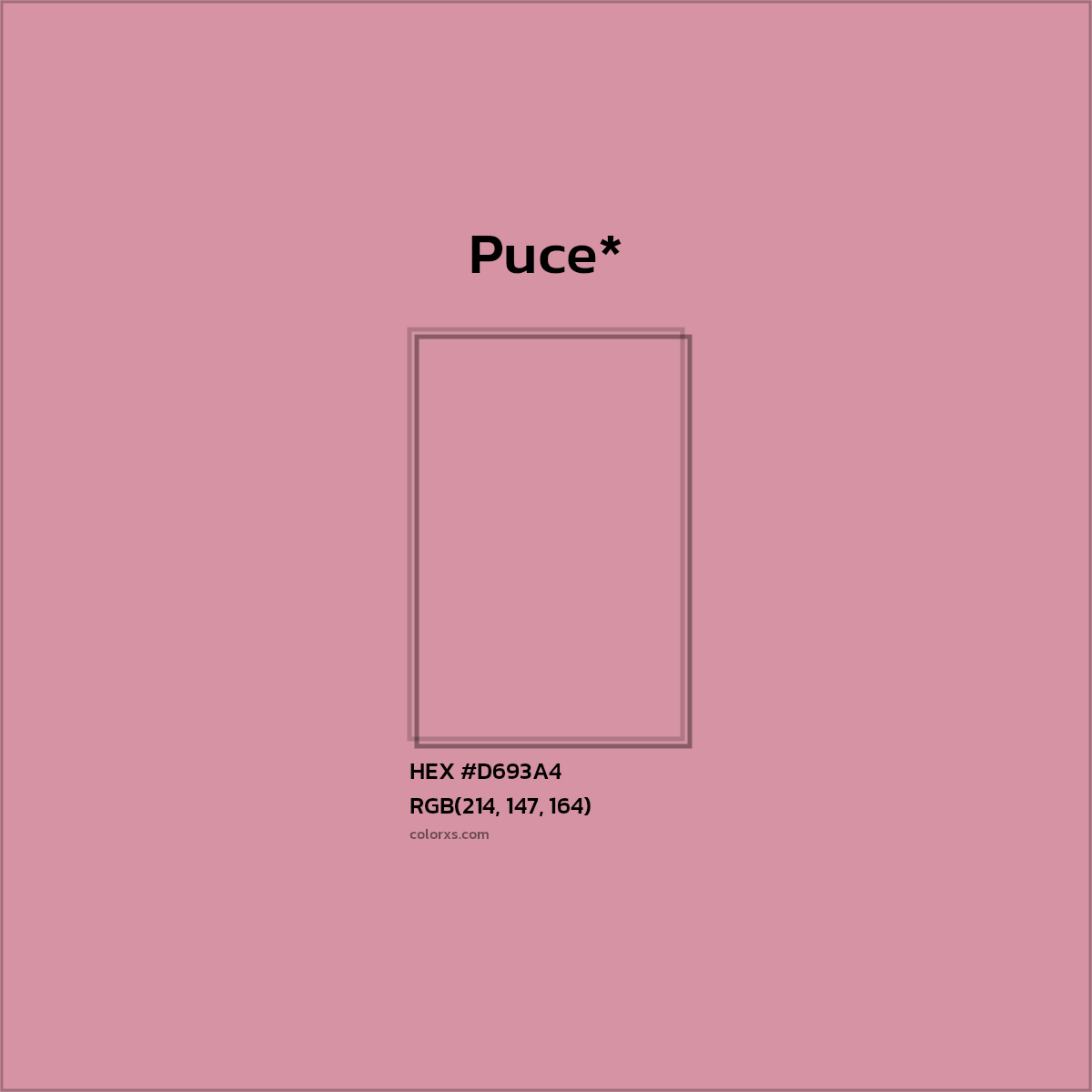 HEX #D693A4 Color Name, Color Code, Palettes, Similar Paints, Images