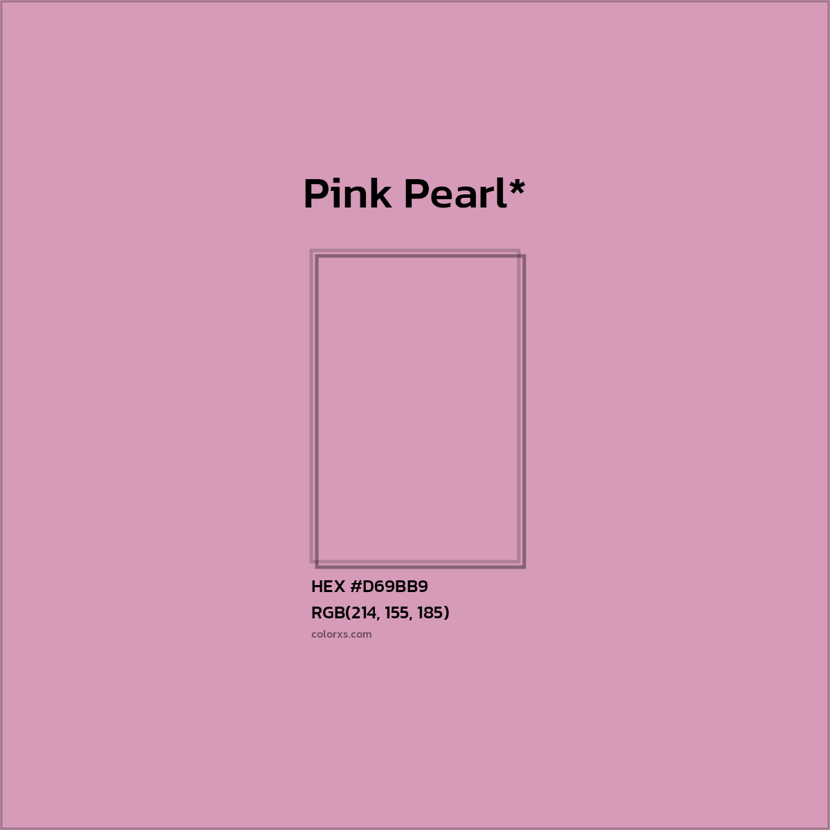 HEX #D69BB9 Color Name, Color Code, Palettes, Similar Paints, Images