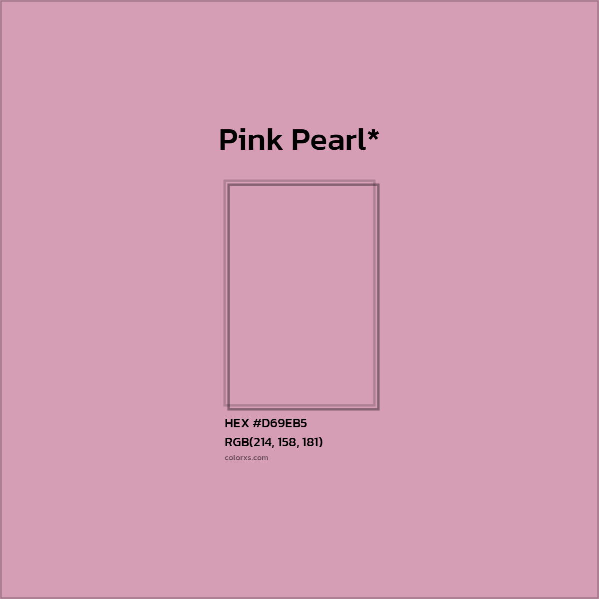 HEX #D69EB5 Color Name, Color Code, Palettes, Similar Paints, Images