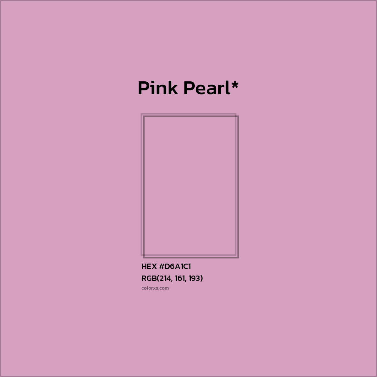 HEX #D6A1C1 Color Name, Color Code, Palettes, Similar Paints, Images