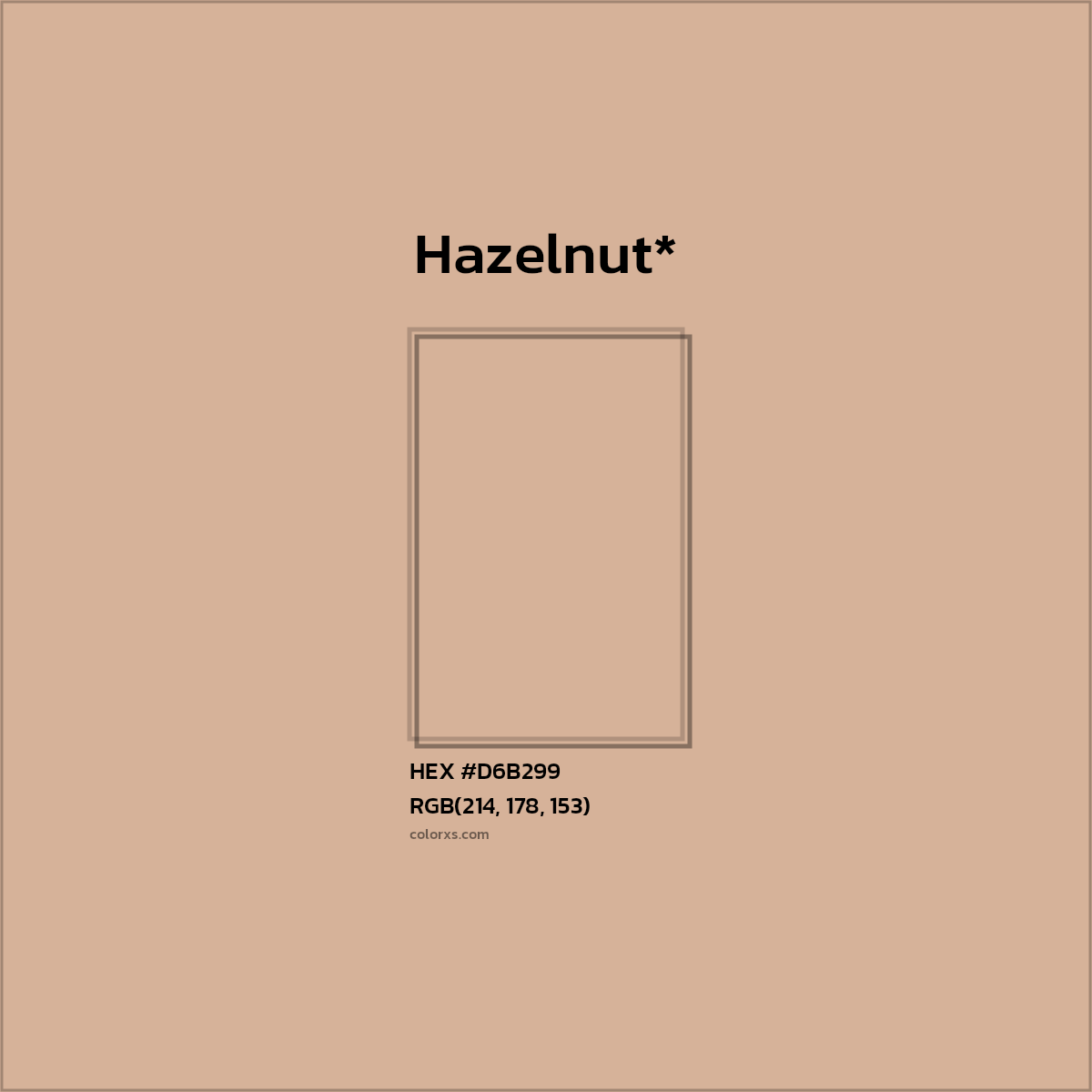 HEX #D6B299 Color Name, Color Code, Palettes, Similar Paints, Images