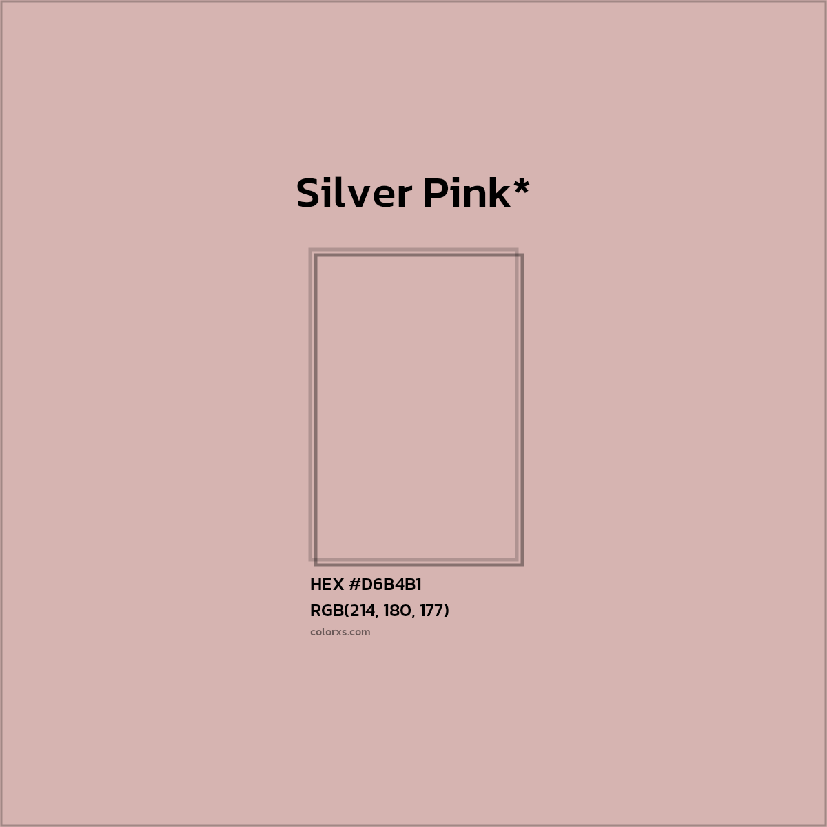 HEX #D6B4B1 Color Name, Color Code, Palettes, Similar Paints, Images