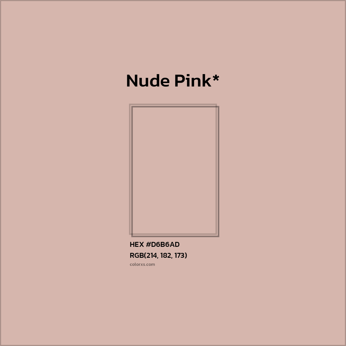 HEX #D6B6AD Color Name, Color Code, Palettes, Similar Paints, Images