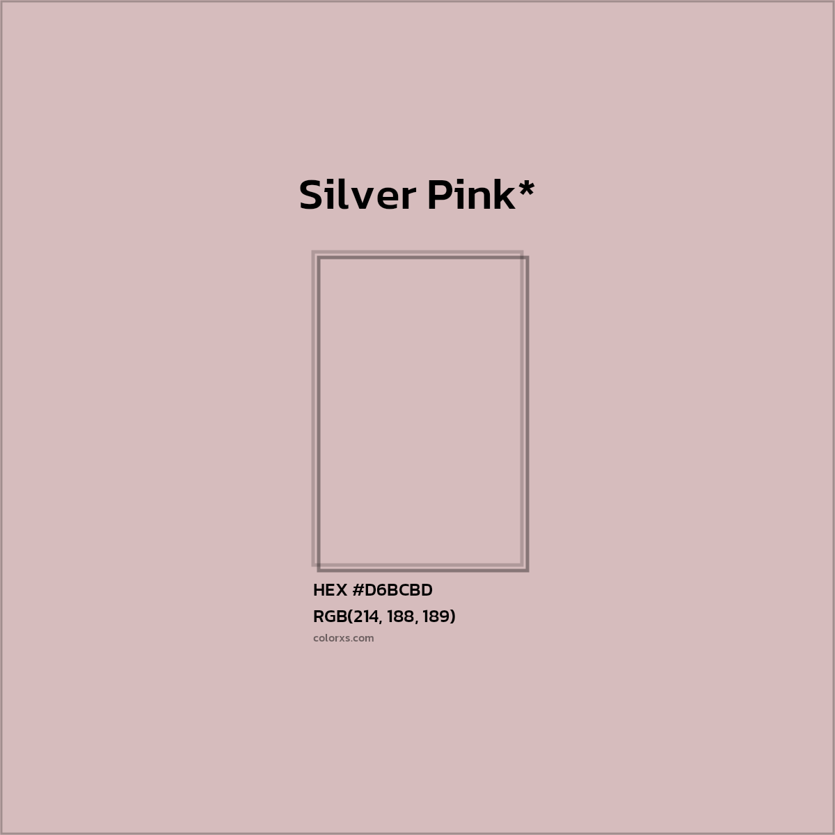 HEX #D6BCBD Color Name, Color Code, Palettes, Similar Paints, Images
