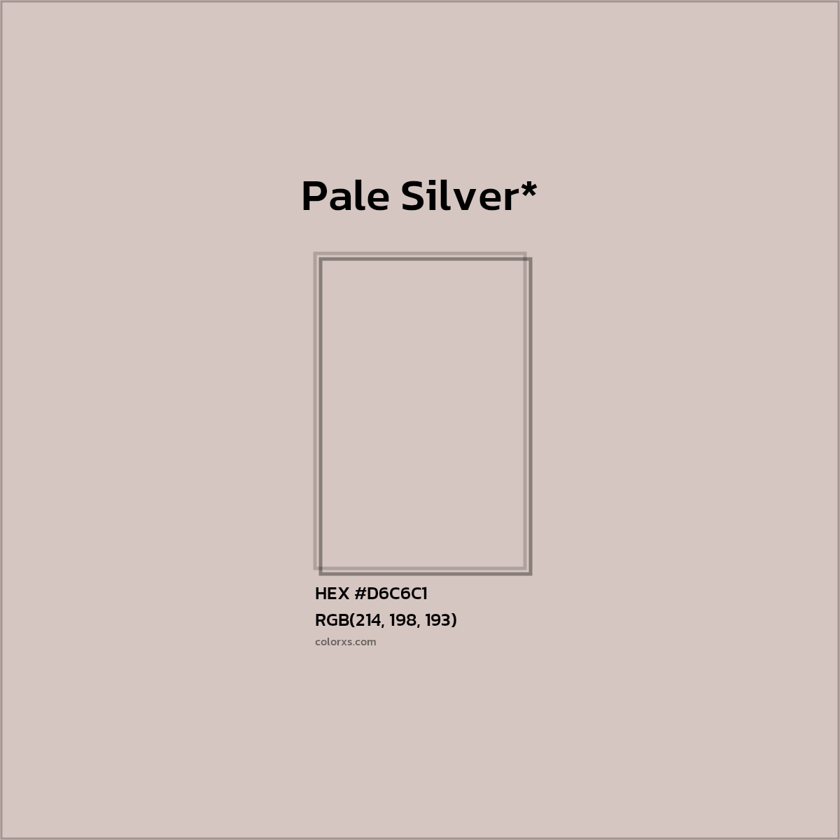 HEX #D6C6C1 Color Name, Color Code, Palettes, Similar Paints, Images