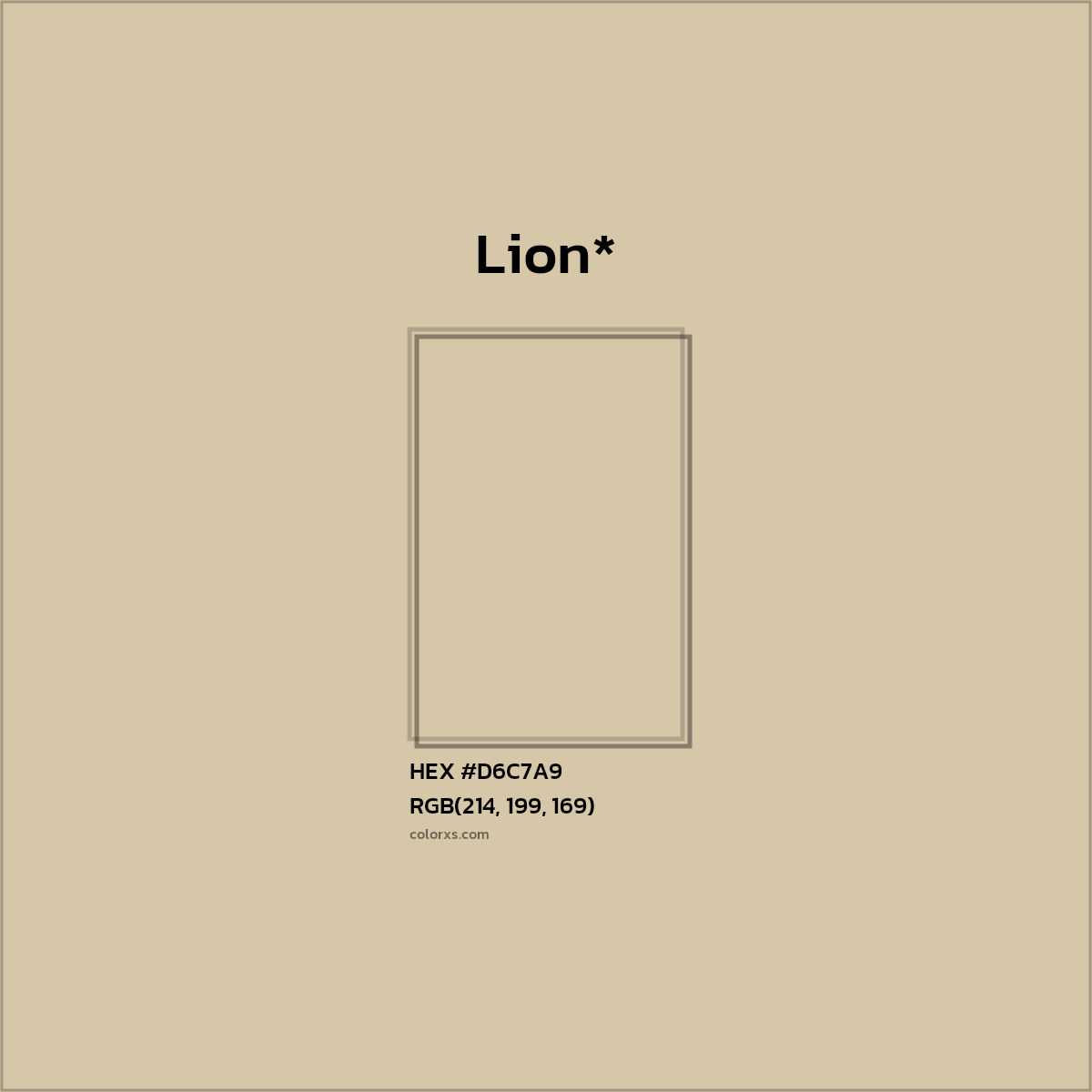 HEX #D6C7A9 Color Name, Color Code, Palettes, Similar Paints, Images