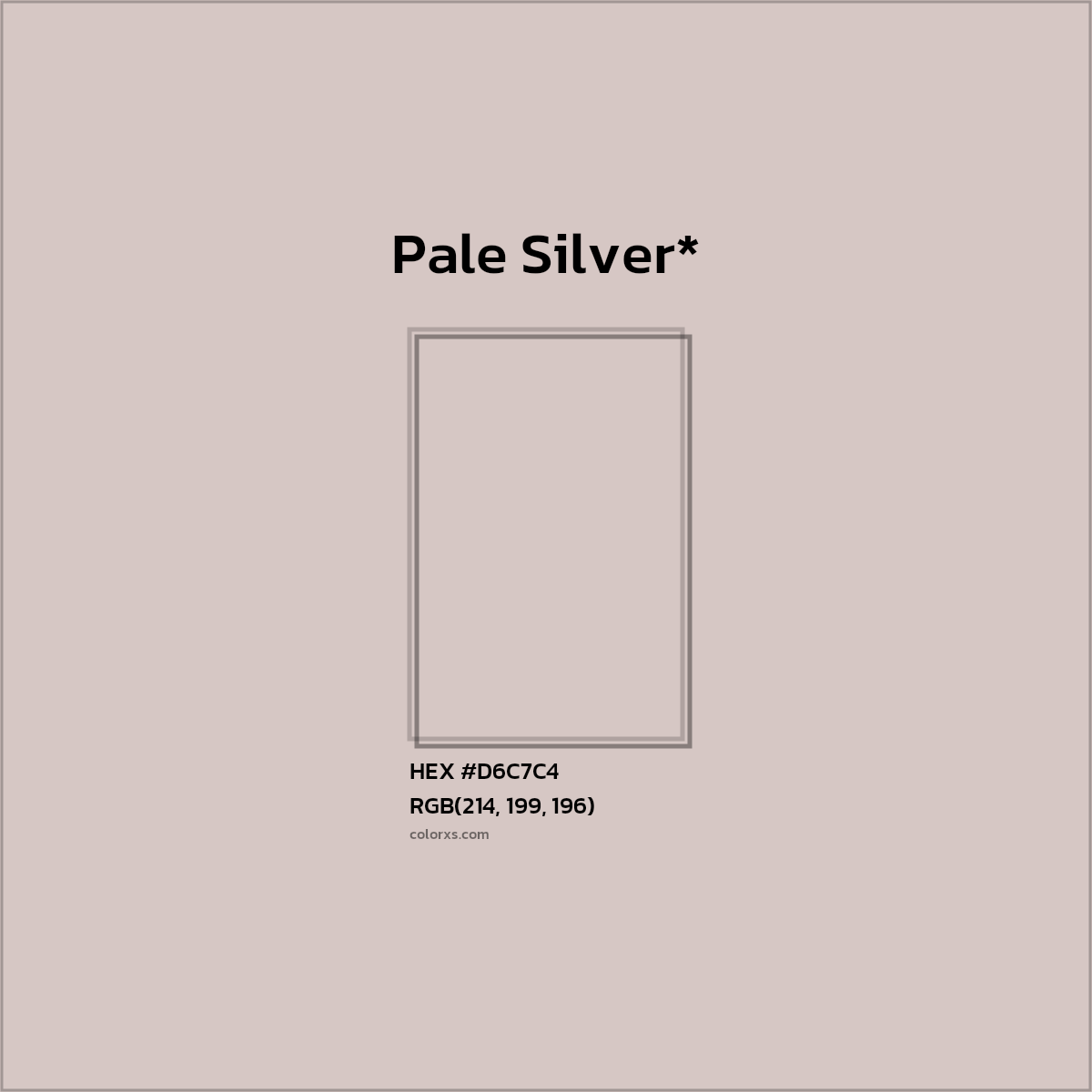 HEX #D6C7C4 Color Name, Color Code, Palettes, Similar Paints, Images