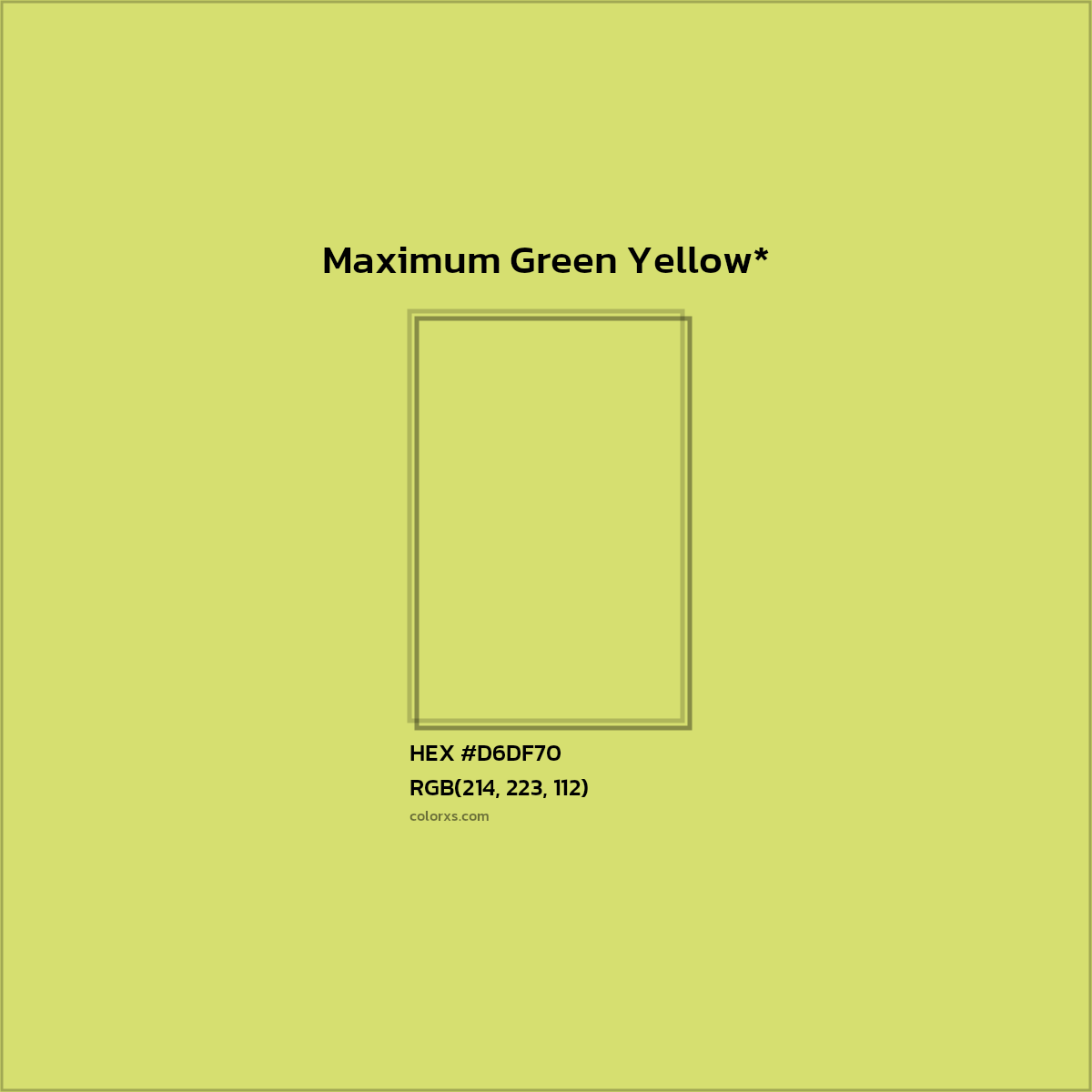 HEX #D6DF70 Color Name, Color Code, Palettes, Similar Paints, Images