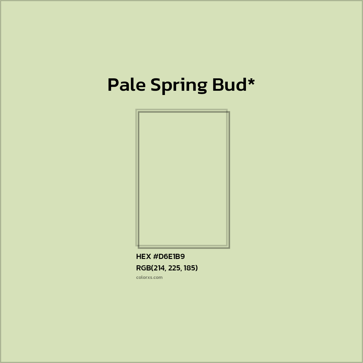 HEX #D6E1B9 Color Name, Color Code, Palettes, Similar Paints, Images
