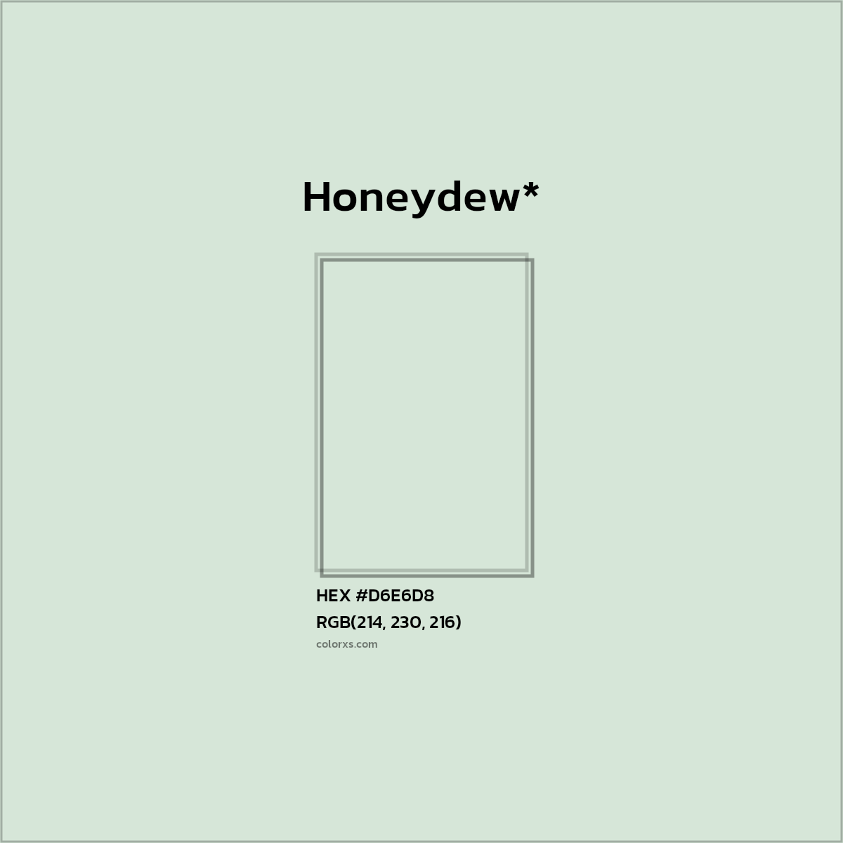 HEX #D6E6D8 Color Name, Color Code, Palettes, Similar Paints, Images