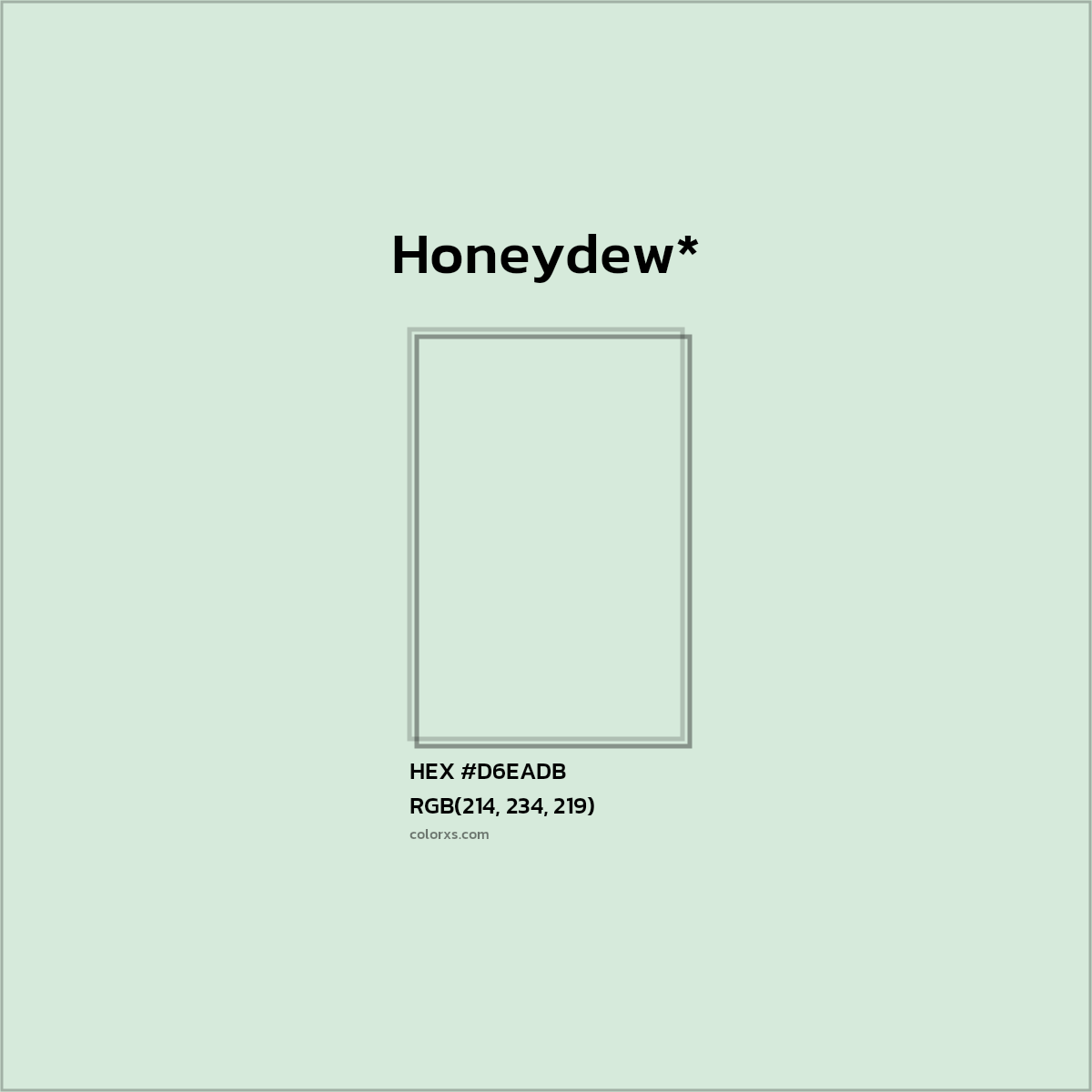 HEX #D6EADB Color Name, Color Code, Palettes, Similar Paints, Images