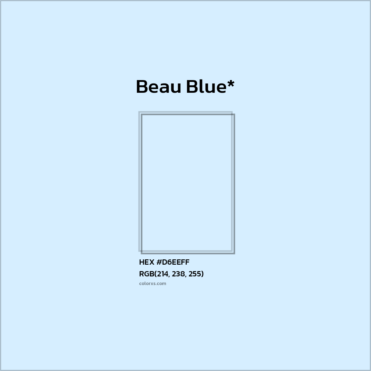 HEX #D6EEFF Color Name, Color Code, Palettes, Similar Paints, Images