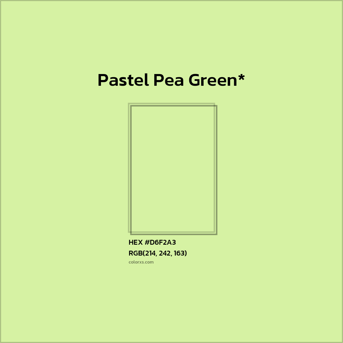 HEX #D6F2A3 Color Name, Color Code, Palettes, Similar Paints, Images