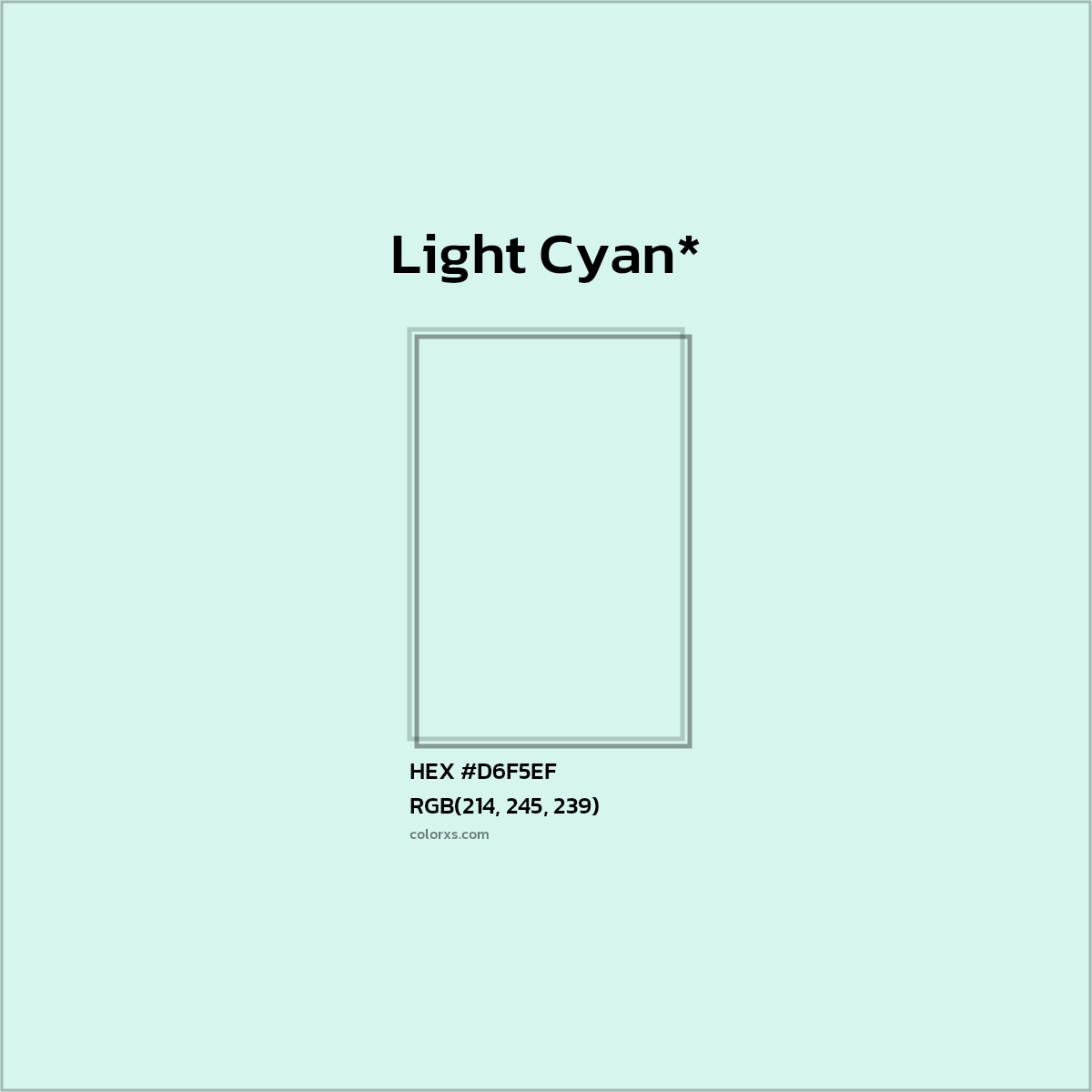HEX #D6F5EF Color Name, Color Code, Palettes, Similar Paints, Images