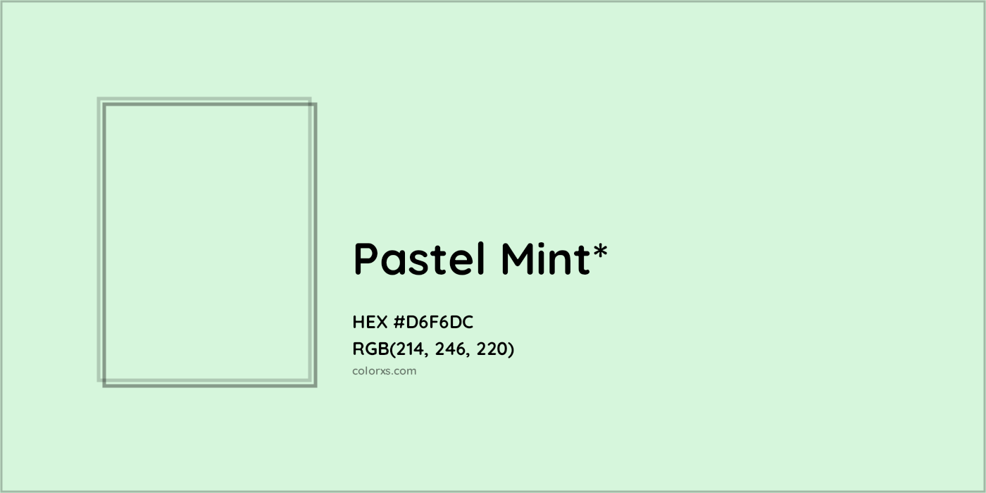 HEX #D6F6DC Color Name, Color Code, Palettes, Similar Paints, Images