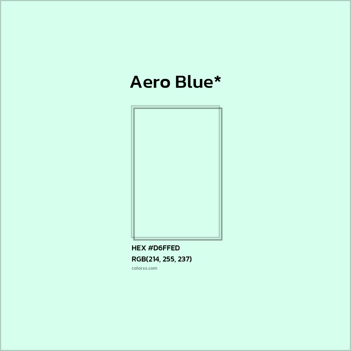 HEX #D6FFED Color Name, Color Code, Palettes, Similar Paints, Images