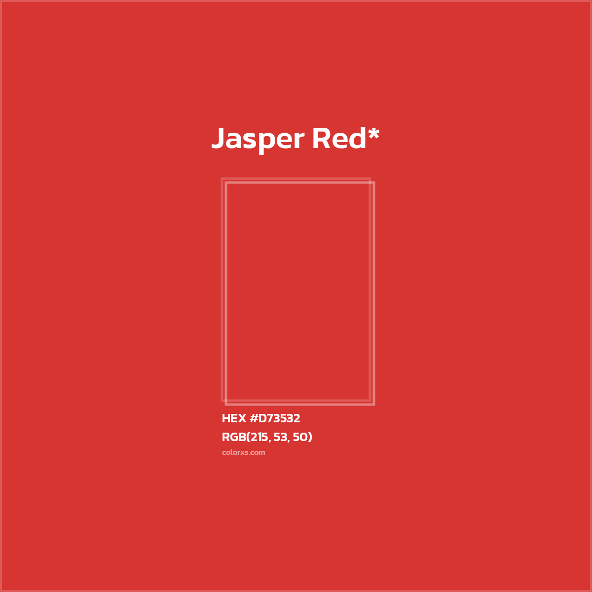 HEX #D73532 Color Name, Color Code, Palettes, Similar Paints, Images