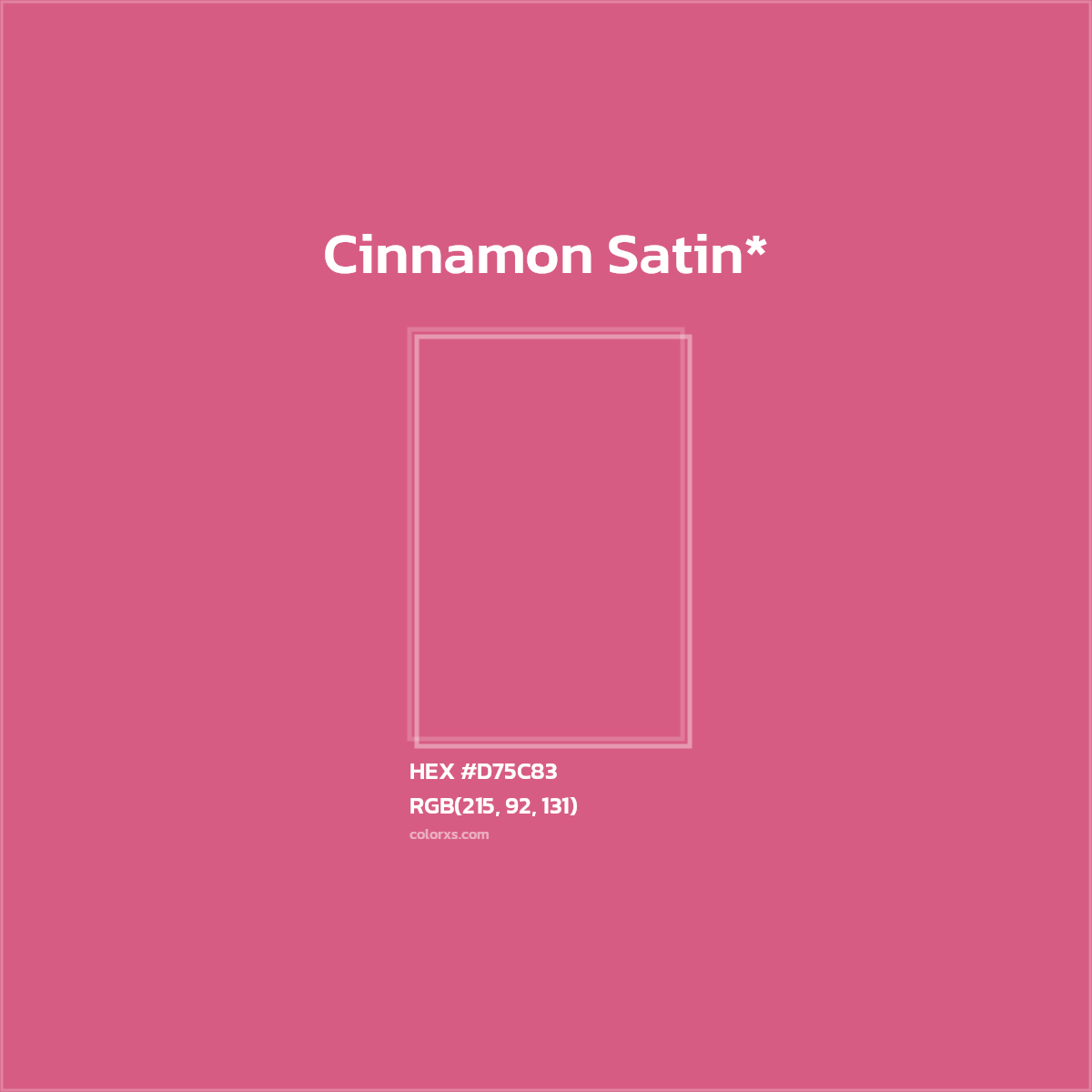 HEX #D75C83 Color Name, Color Code, Palettes, Similar Paints, Images