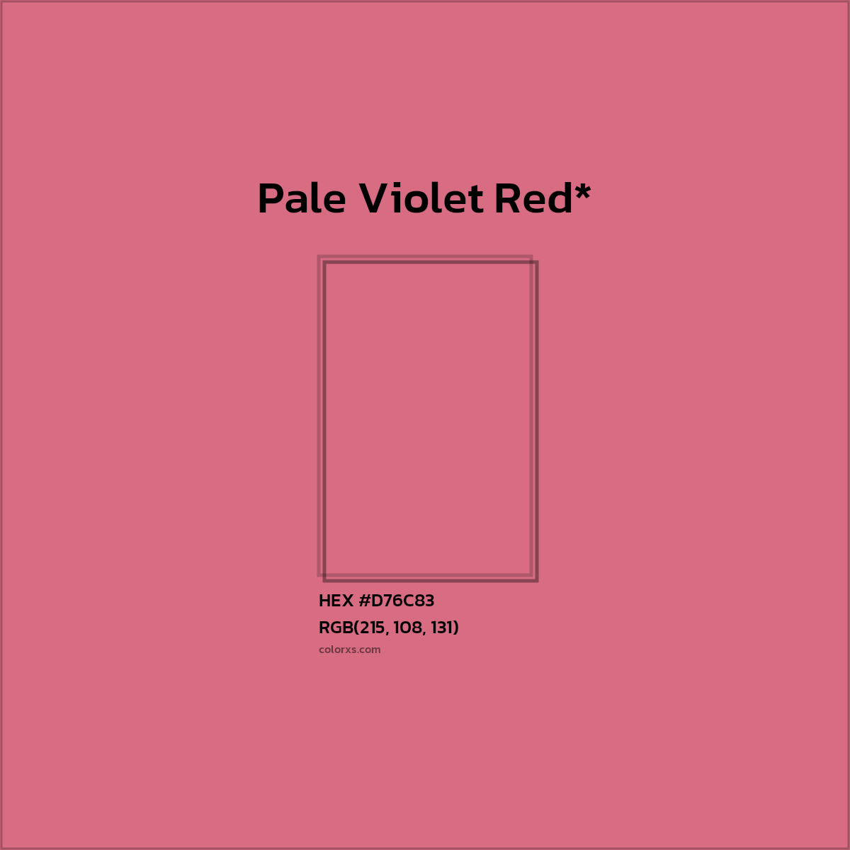 HEX #D76C83 Color Name, Color Code, Palettes, Similar Paints, Images