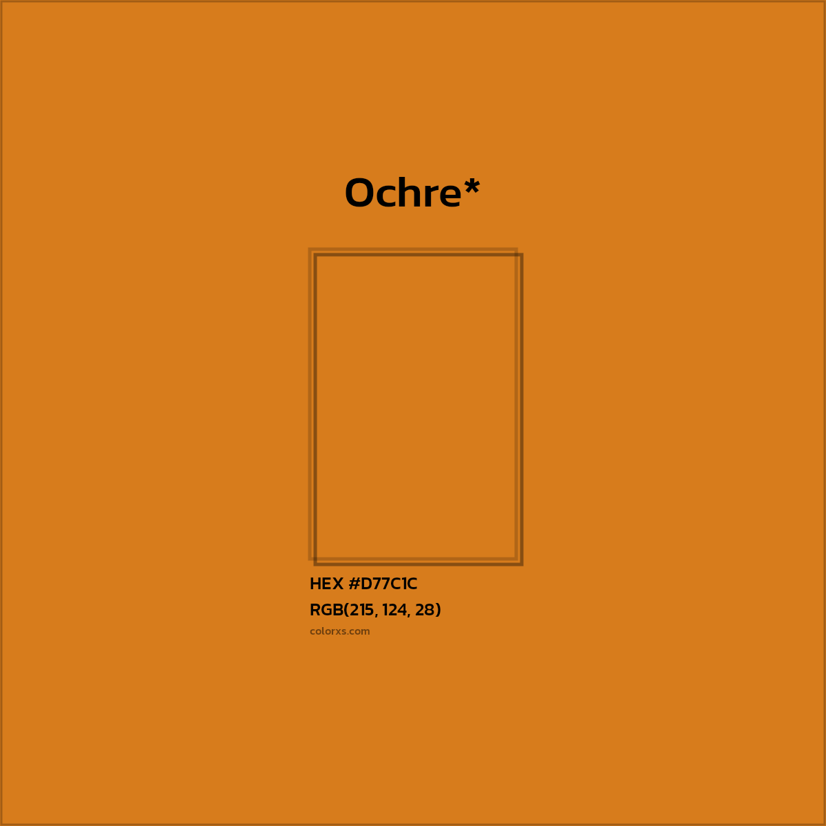 HEX #D77C1C Color Name, Color Code, Palettes, Similar Paints, Images