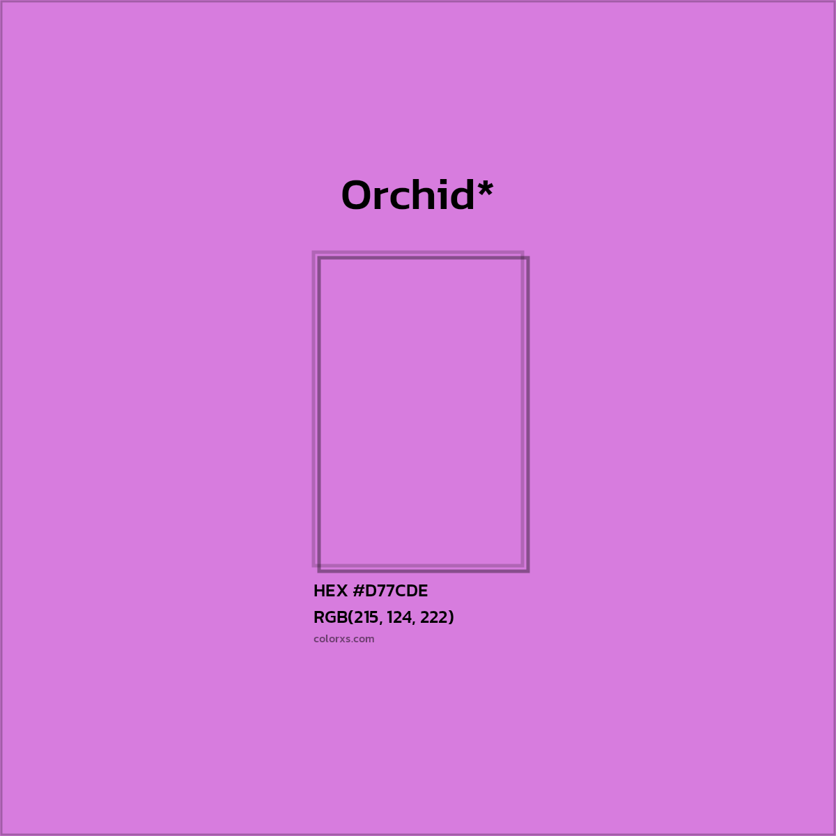 HEX #D77CDE Color Name, Color Code, Palettes, Similar Paints, Images