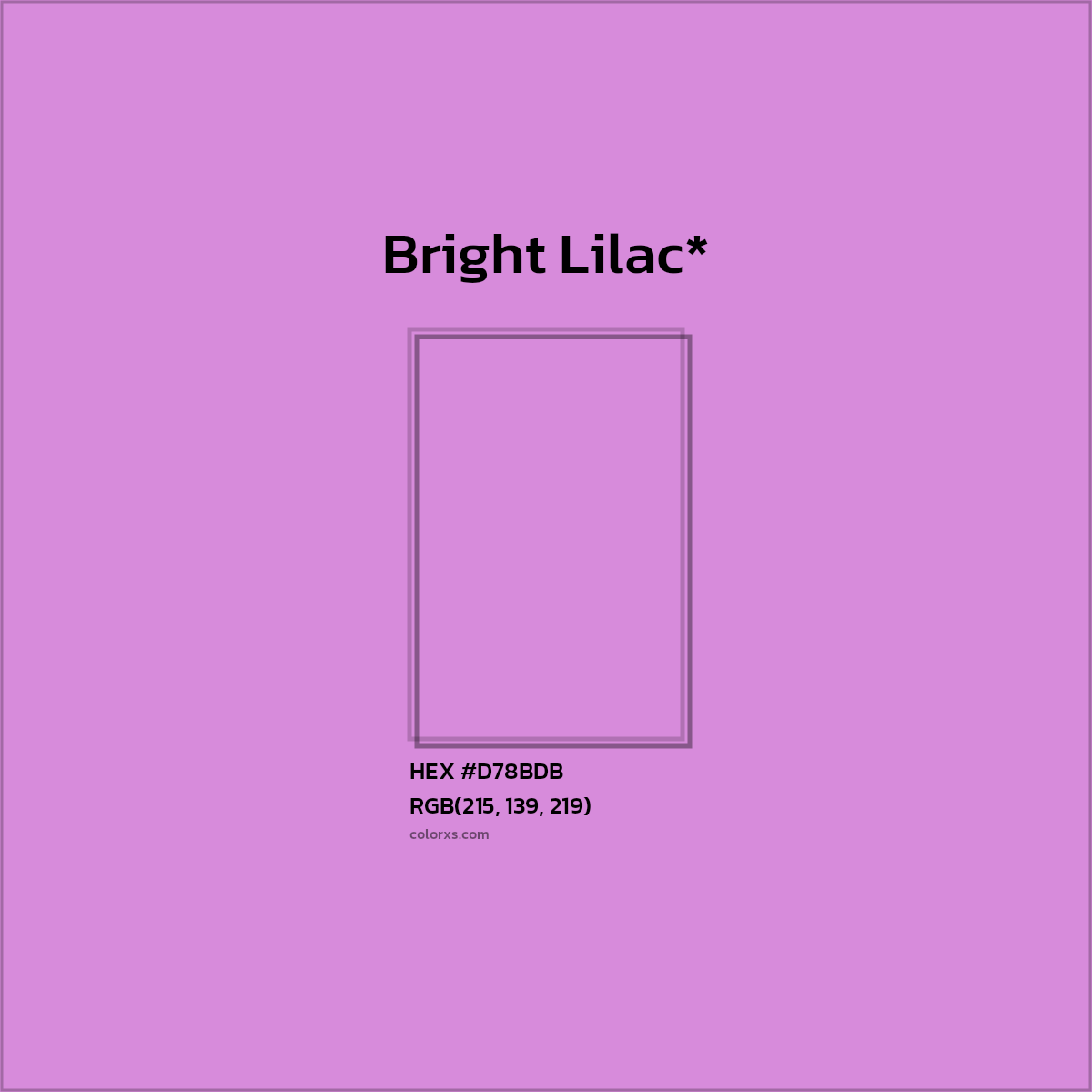 HEX #D78BDB Color Name, Color Code, Palettes, Similar Paints, Images