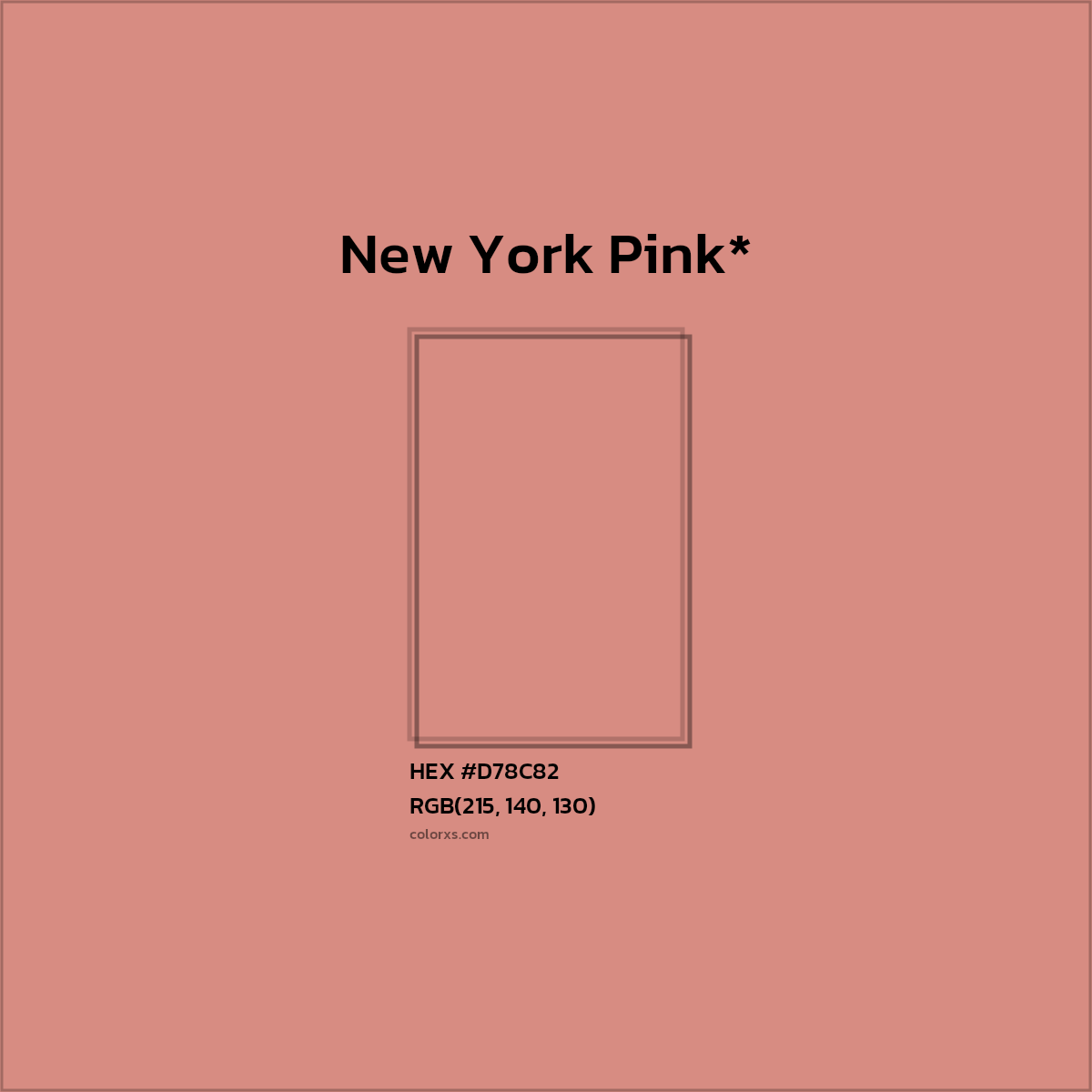 HEX #D78C82 Color Name, Color Code, Palettes, Similar Paints, Images