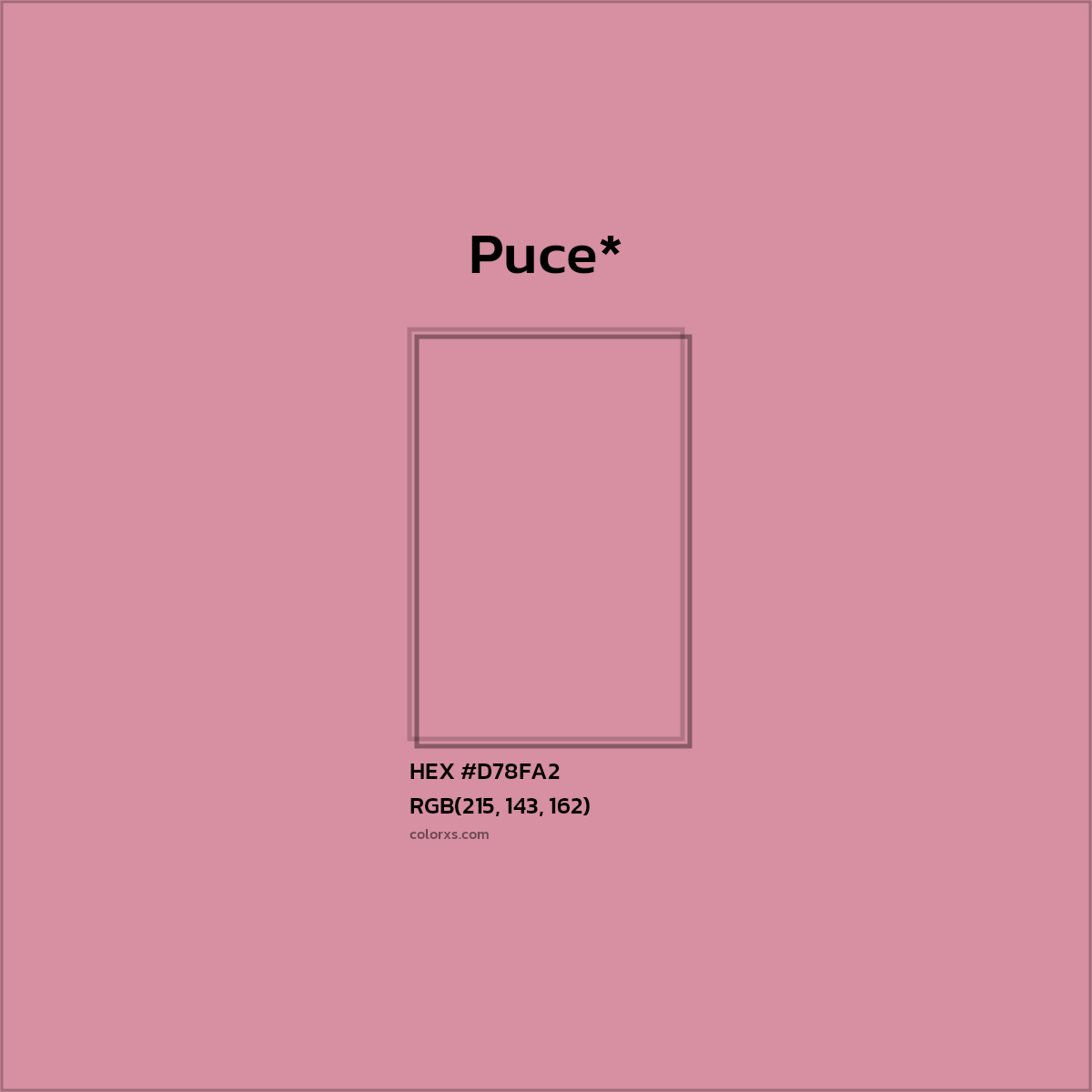 HEX #D78FA2 Color Name, Color Code, Palettes, Similar Paints, Images