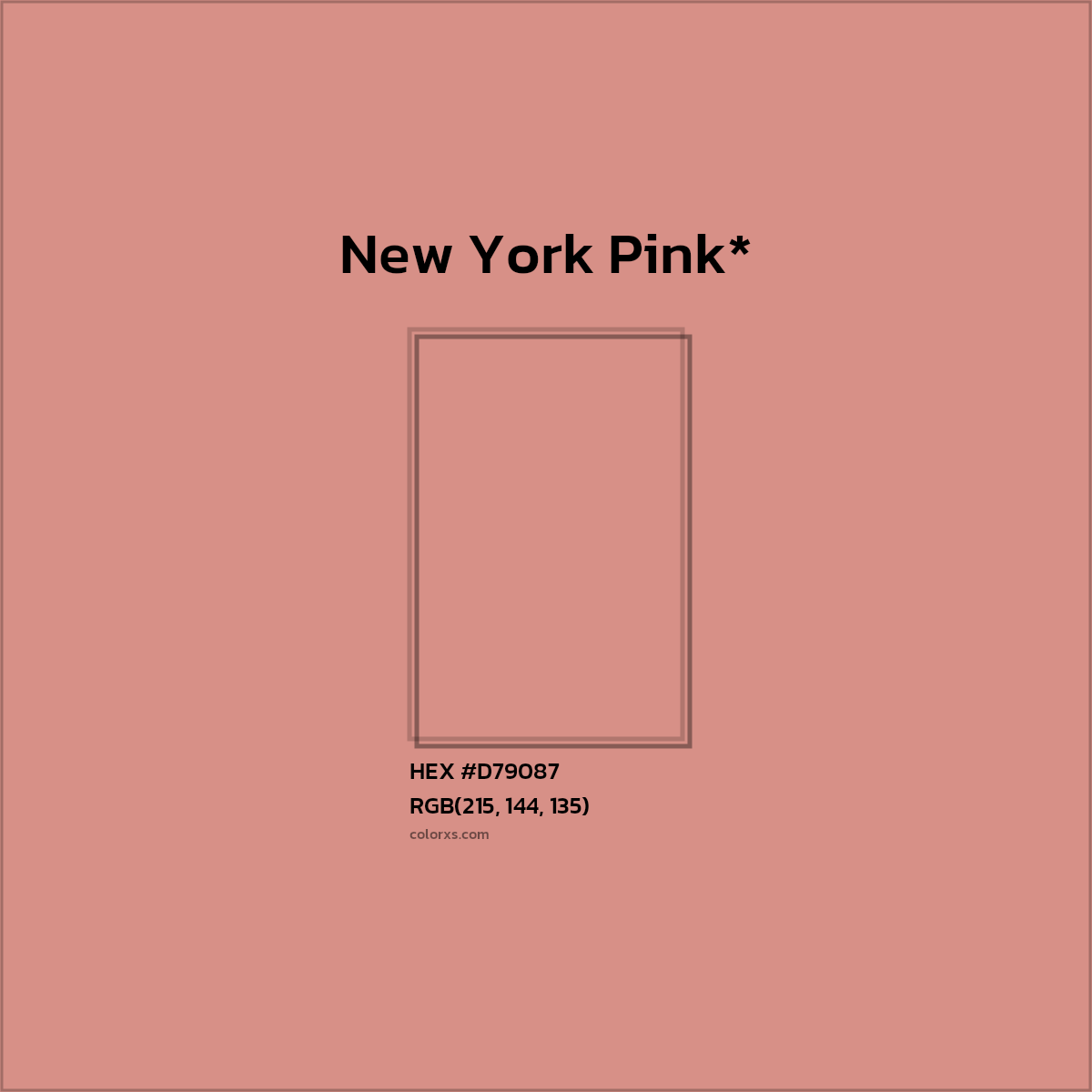 HEX #D79087 Color Name, Color Code, Palettes, Similar Paints, Images