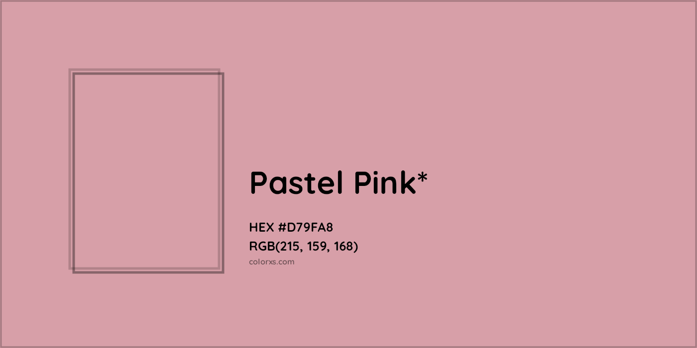 HEX #D79FA8 Color Name, Color Code, Palettes, Similar Paints, Images