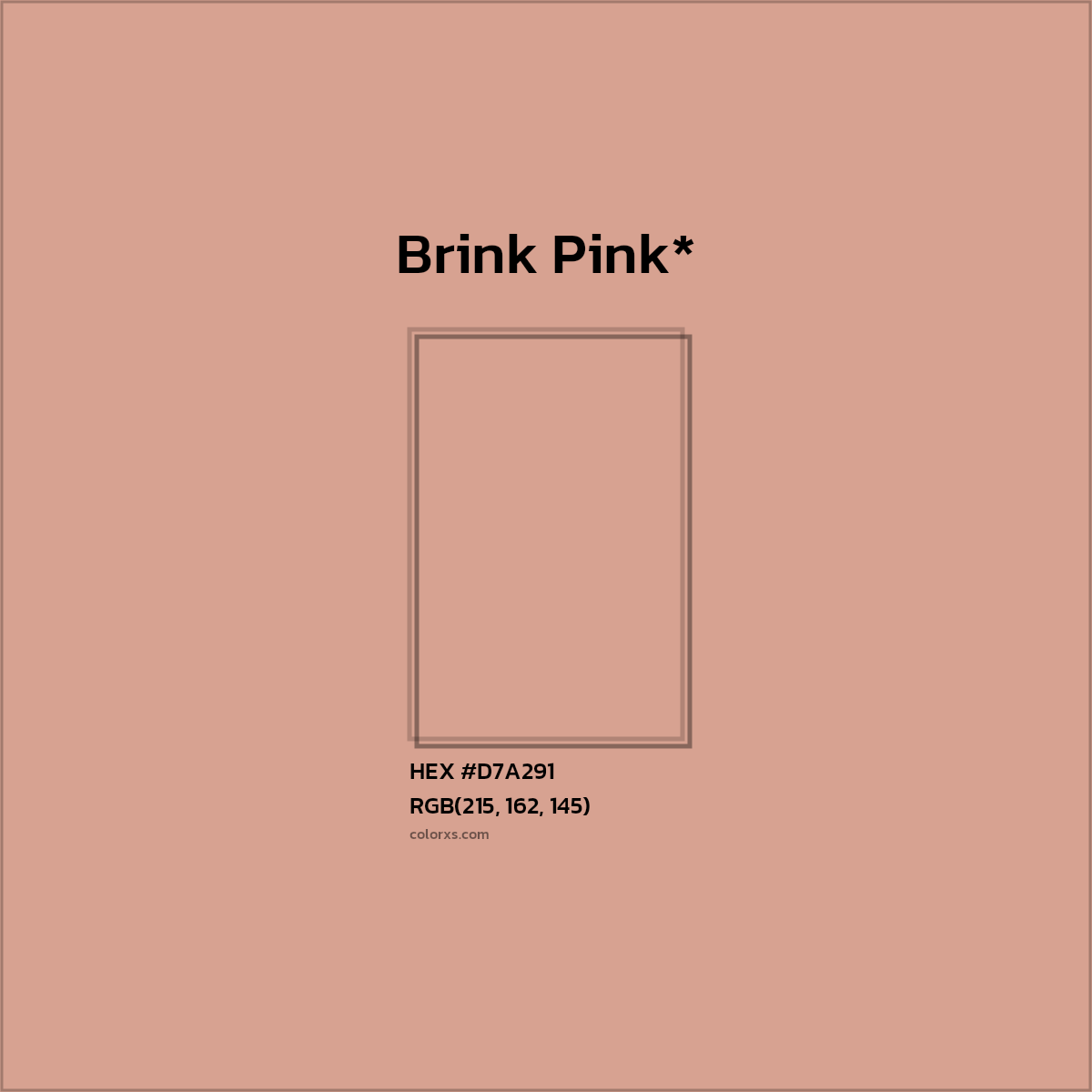 HEX #D7A291 Color Name, Color Code, Palettes, Similar Paints, Images