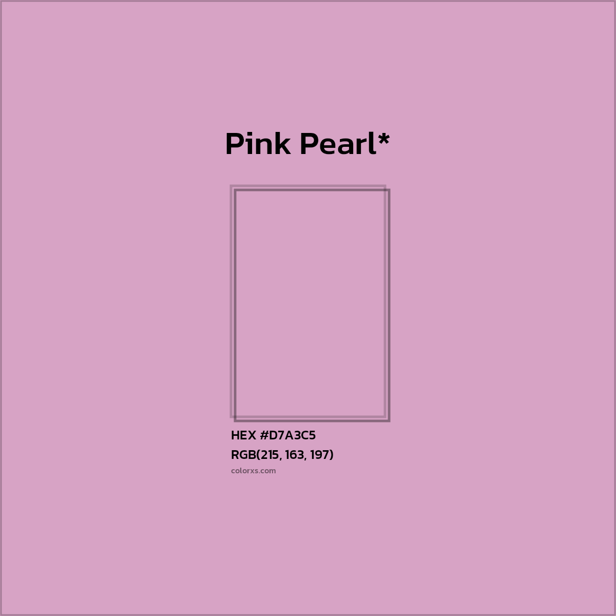 HEX #D7A3C5 Color Name, Color Code, Palettes, Similar Paints, Images