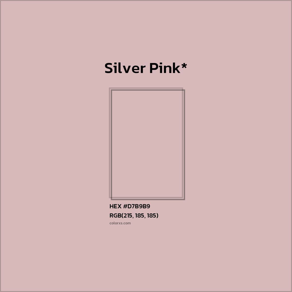 HEX #D7B9B9 Color Name, Color Code, Palettes, Similar Paints, Images